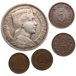 Coins of Latvia and Lithuania 1929-1937 (5)