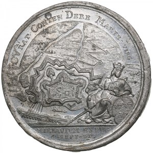Russia Tin-Alloy Medal 1705 (2nd half 18th c.) - Capture of Mitau (Jelgava), 3 September 1705 - Peter I (1682-1725)