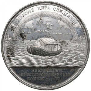 Russia Tin-Alloy Medal 1721 (2nd half 18th c.) - Peace of Nystad, 30 August 1721 - Peter I (1682-1725)