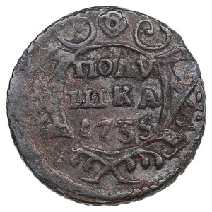 Russia Polushka (1/4 Kopeck) 1735 - Anna Ioannovna (1730-1740)
