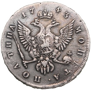 Russia (Krasny mint) Poltina 1743 ММД - Elizabeth (1741-1762)