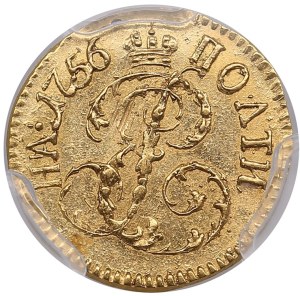 Russia (Krasny mint) Poltina 1756 - Elizabeth (1741-1762) - PCGS MS62