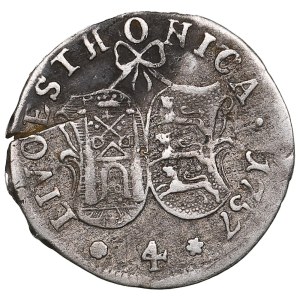 Livonia & Estonia (Russia) 4 Kopecks 1757 - Elizabeth (1741-1762)