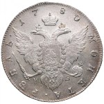 Russia Rouble 1780 СПБ-ИЗ - Catherine II the Great (1762-1796)