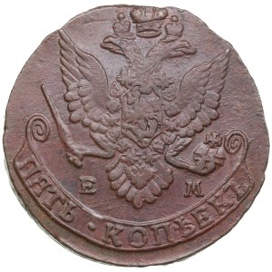 Russia (Ekaterinburg mint) 5 Kopecks 1782 EM - Catherine II the Great (1762-1796)