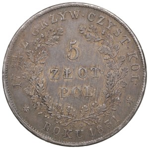 Russia (Poland, November Uprising, 1830-1831) 5 Zlotych 1831 KG