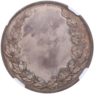 Russia Silver Prize Medal 1862 - Moscow Hunting Society - NGC MS 64