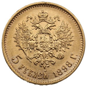 Russia 5 Roubles 1898 АГ - Nicholas II (1894-1917)
