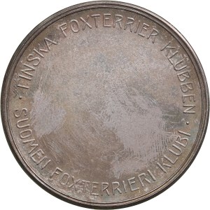 Finland (Russia) Silver (Silvered) Medal of Finnish Fox Terrier Club ND (Before 1917)