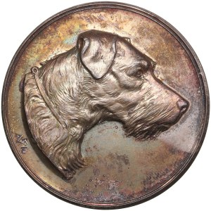 Finland (Russia) Silver (Silvered) Medal of Finnish Fox Terrier Club ND (Before 1917)