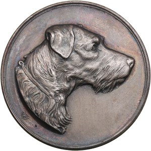 Finland (Russia) Silver (Silvered) Medal of Finnish Fox Terrier Club ND (Before 1917)