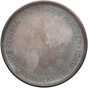 Finland (Russia) Silver (Silvered) Medal of Finnish Fox Terrier Club ND (Before 1917)