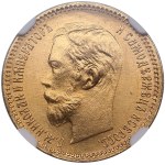 Russia 5 Roubles 1902 AP - Nicholas II (1894-1917) - NGC MS 66+