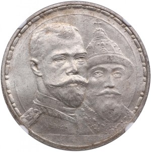 Russia Rouble 1913 BC - 300 years of Romanov dynasty - Nicholas II (1894-1917) - NGC MS 63