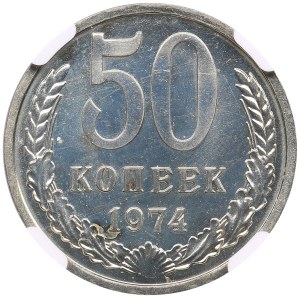 Russia (USSR) 50 Kopecks 1974 - NGC PL 64