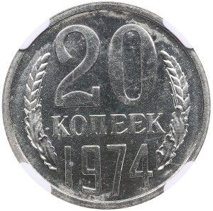 Russia (USSR) 20 Kopecks 1974 - NGC PL 66