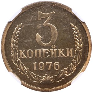 Russia (USSR) 3 Kopecks 1976 - NGC PL 67