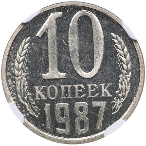 Russia (USSR) 10 Kopecks 1987 - NGC PL 65