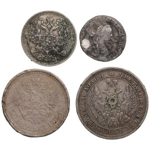 Group of Russian silver coins (4)