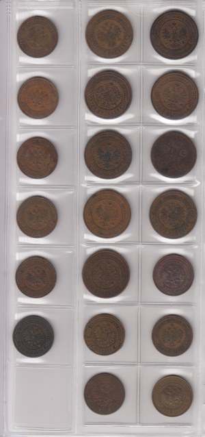 Group of Russian Imperial silver and copper coins (63)