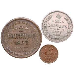 Group of Russian coins (3)