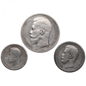 Group of Russian silver coins (3)