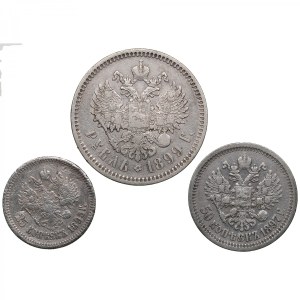 Group of Russian silver coins (3)