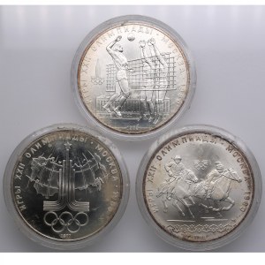 Group of Russian (USSR) 10 Roubles 1977, 1978, 1979 - XXII Summer Olympic Games, Moscow (3)