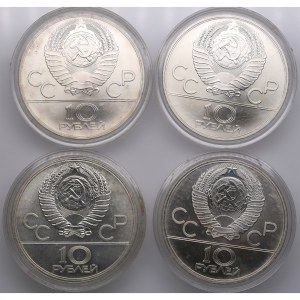 Group of Russian (USSR) 10 Roubles 1977, 1978, 1980 - XXII Summer Olympic Games, Moscow (4)