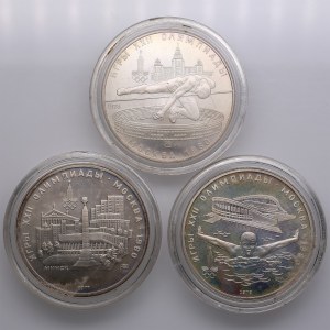 Group of Russian (USSR) 5 Roubles 1977, 1978 - XXII Summer Olympic Games, Moscow (3)