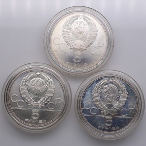 Group of Russian (USSR) 5 Roubles 1977, 1978 - XXII Summer Olympic Games, Moscow (3)