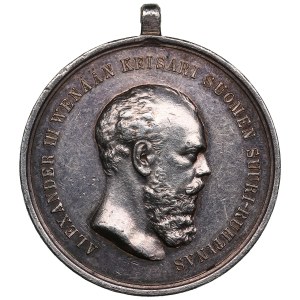 Finland (Russia) Silver Award Medal (1881-1894) - For Knowledge and Diligence from the Imperial Finnish Agricultural Soc