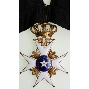 Sweden Badge of the Order of the North (Polar) Star (Kungliga Nordstjärneorden) in Gold ND (middle 20th c.) - Commander