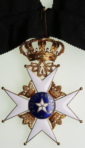 Sweden Badge of the Order of the North (Polar) Star (Kungliga Nordstjärneorden) in Gold ND (middle 20th c.) - Commander