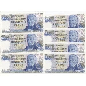 Argentína 5000 pesos ND (1977-1983) - Poradové čísla (7)