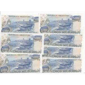 Argentína 5000 pesos ND (1977-1983) - Poradové čísla (7)