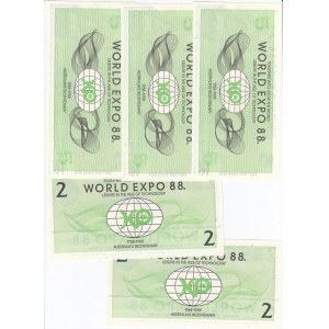 Australia 3 & 5 Expo Dollars 1988 - World Expo 88 (5)
