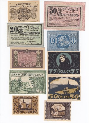 Group of Banknotes: Austria, Set of Notgeld (10)