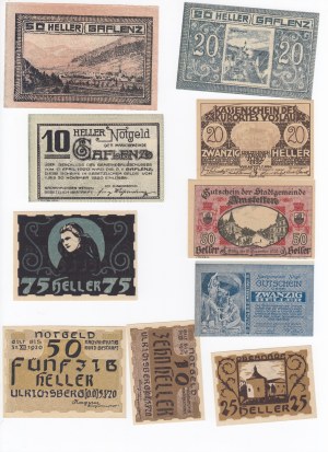 Group of Banknotes: Austria, Set of Notgeld (10)