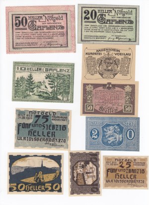 Group of Banknotes: Austria, Set of Notgeld (10)