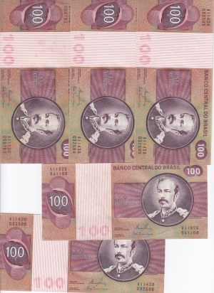 Brazil 100 Cruzeiros ND (1970-1974) - Some Consecutive numbers (10)