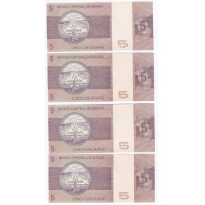 Brazil 5 Cruzeiros (1970-1979) - Consecutive numbers (4)