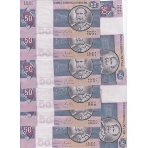 Brazil 50 Cruzeiros ND (1970-1980) - Consecutive numbers (17)