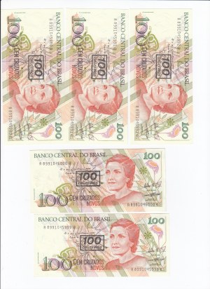 Brazil 100 Cruzados Novos ND (1989) (5)