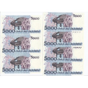 Brasilien 5000 Cruzeiros ND (1990-1993)- Fortlaufende Nummern (7)