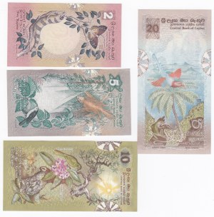 Ceylon 20, 10, 5 & 2 Rupees 1979 (4)