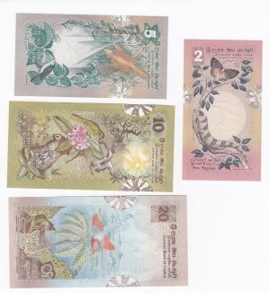 Ceylon 20, 10, 5 & 2 Rupees 1979 (4)