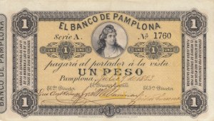 Colombia 1 Peso 1883 Pamplona