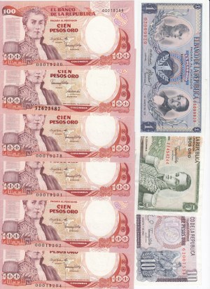 Group of Banknotes: Colombia (9)