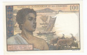 Comoros (Madagascar) 100 Francs 1960-1963